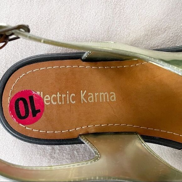 Gold Electric Karma Sandals Size 10 - Picture 7 of 8